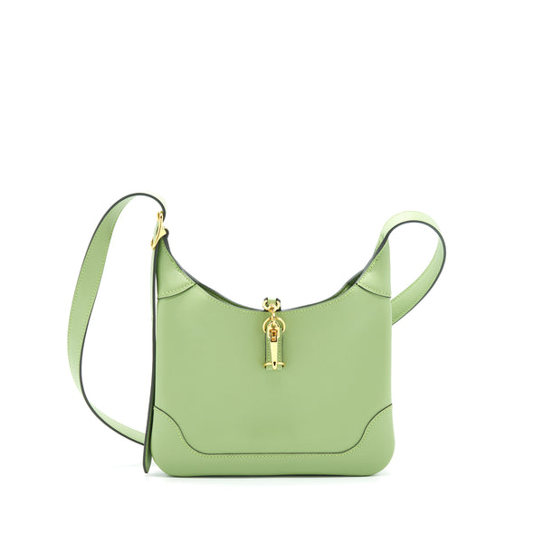 Hermes Trim Duo 24 Bag Vert Criquet GHW Stamp Y