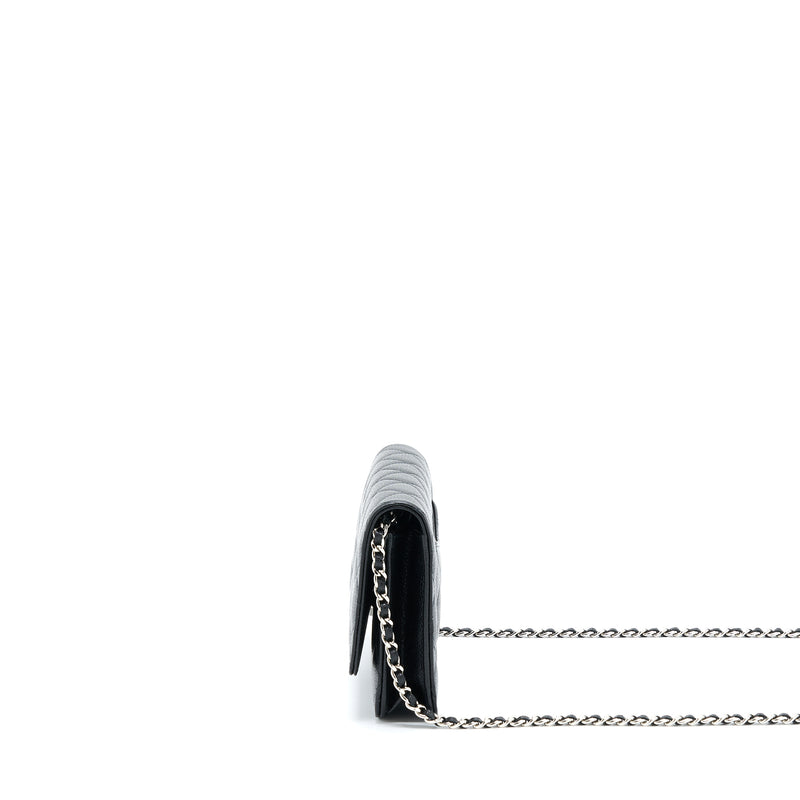 Chanel Classic Wallet On Chain Caviar Black SHW (Microchip)
