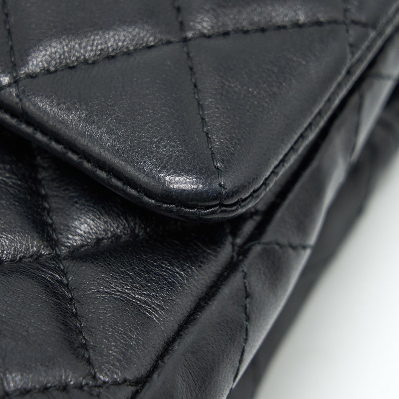 Chanel Mini Rectangular Flap Bag Lambskin Black GHW
