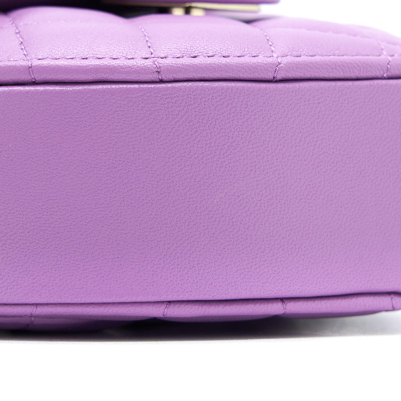 Chanel Small Heart Bag Lambskin Purple LGHW