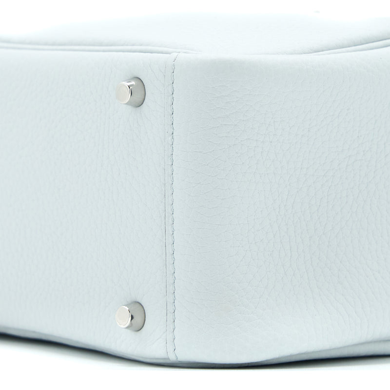 Hermes Mini Lindy Clemence Blue Pale SHW Stamp U