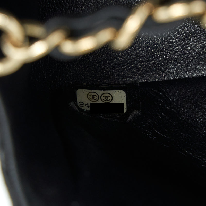 Chanel Mini Rectangular Flap Bag Lambskin Black GHW
