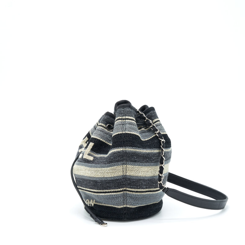 Chanel Rue Camborne Bucket Bag Fabric Multicolour SHW