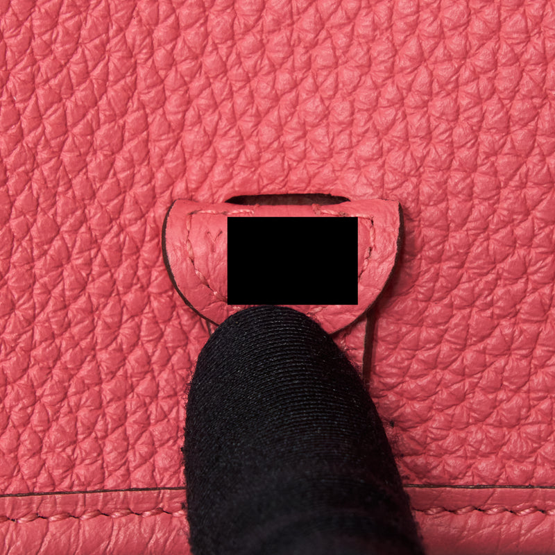 Hermes Mini Evelyne Clemence Rose Azalea / Rouge Pivoine SHW Stamp Y