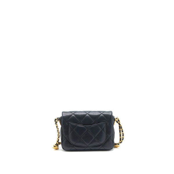 Chanel 22A Square Flap Bag Caviar Black GHW (Microchip)