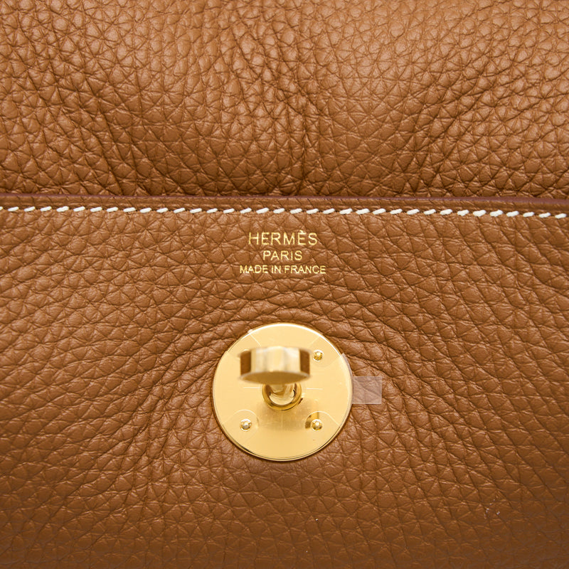 Hermes Lindy 26 Clemence Gold GHW Stamp U