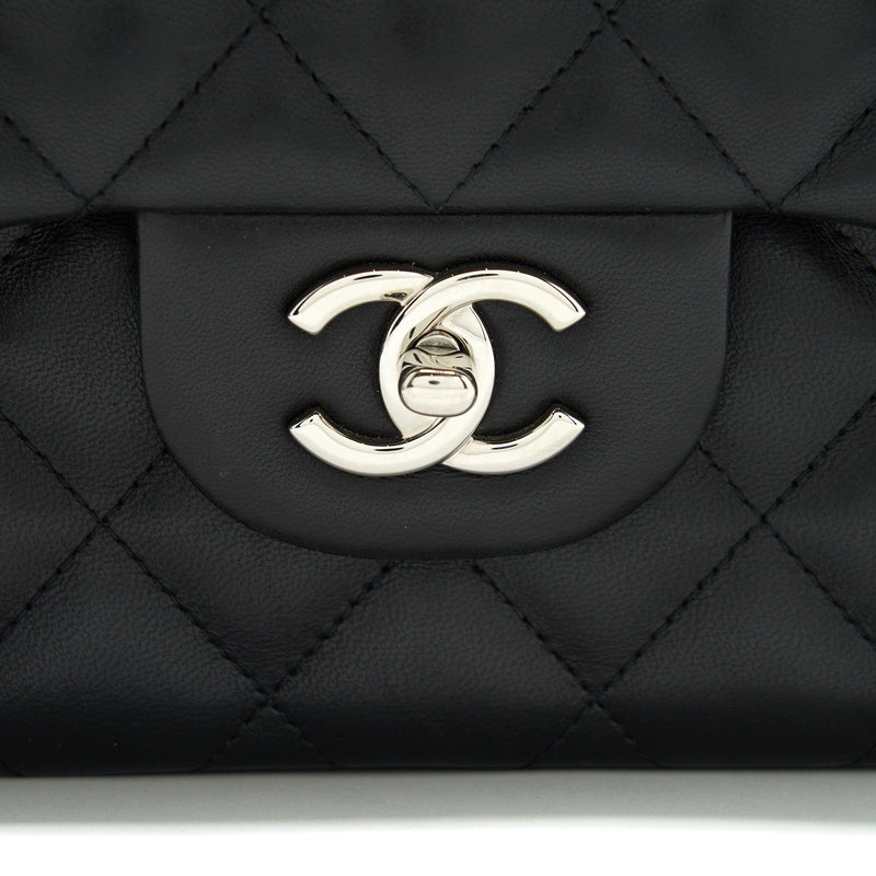 Chanel Classic jumbo Double flap Bag Lambskin Black SHW