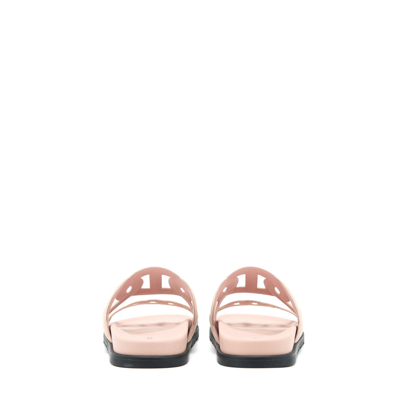 Hermes Size 39 Extra Sandals Suede Rose Opaline