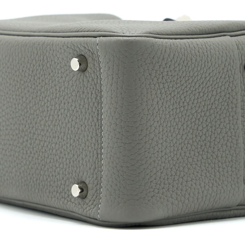 Hermes Mini Lindy Clemence 0L Gris Meyer SHW Stamp U