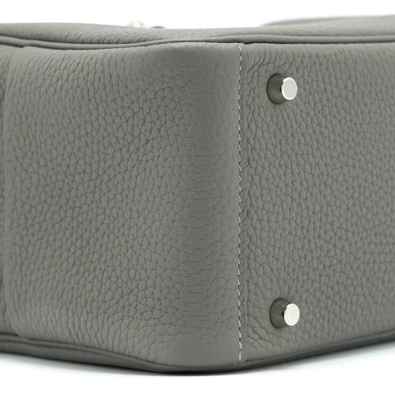 Hermes Mini Lindy Clemence 0L Gris Meyer SHW Stamp U