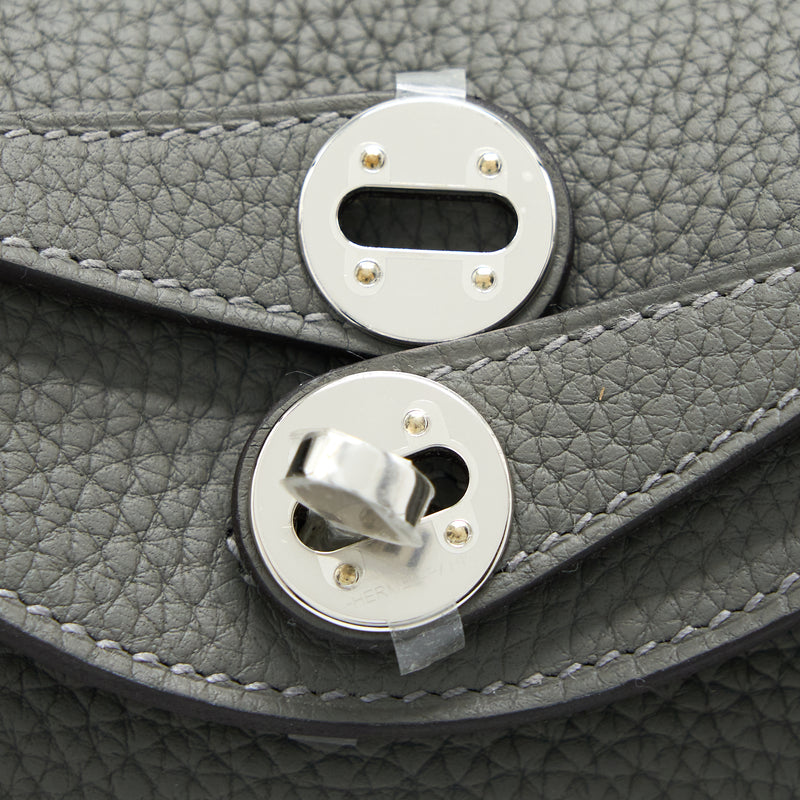 Hermes Mini Lindy Clemence 0L Gris Meyer SHW Stamp U
