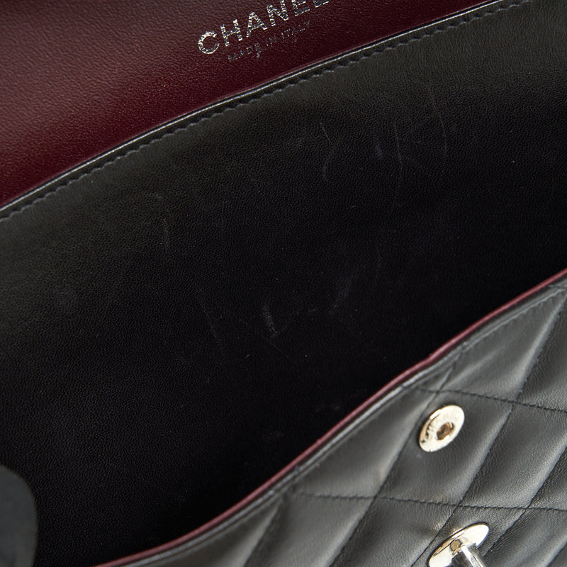 Chanel Classic jumbo Double flap Bag Lambskin Black SHW