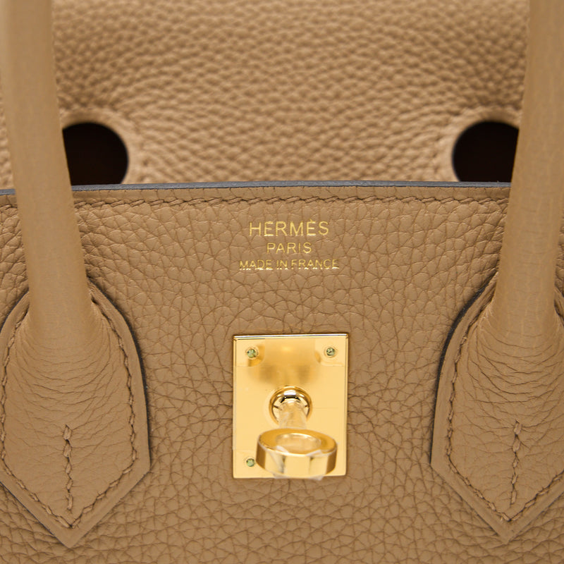 Hermes Birkin 25, Chai Togo Leather with Gold Hardware, 2022 U