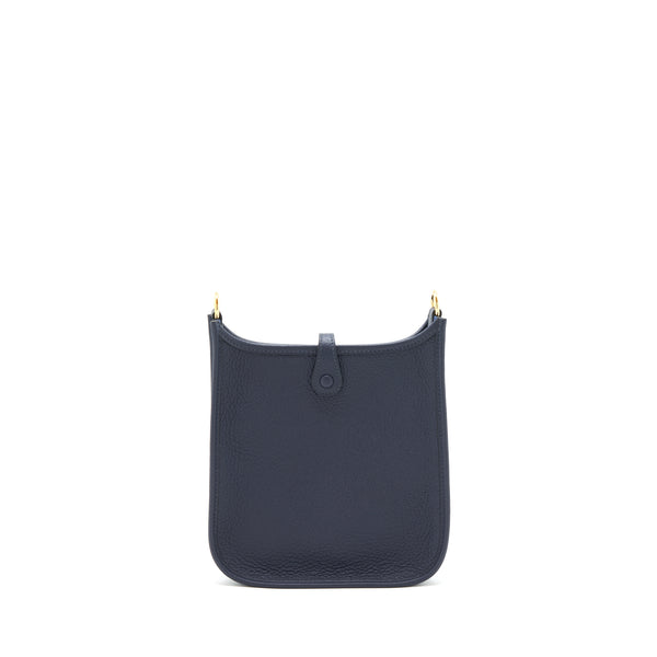 Hermes Mini Evelyne Blue Nuit/ Blue Indigo GHW Stamp Z