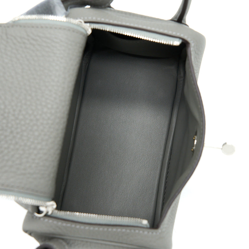 Hermes Mini Lindy Clemence 0L Gris Meyer SHW Stamp U