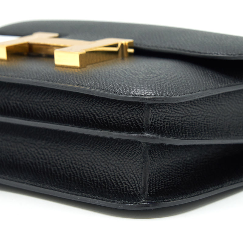 Hermes Mini Constance Epsom Black GHW Stamp Y