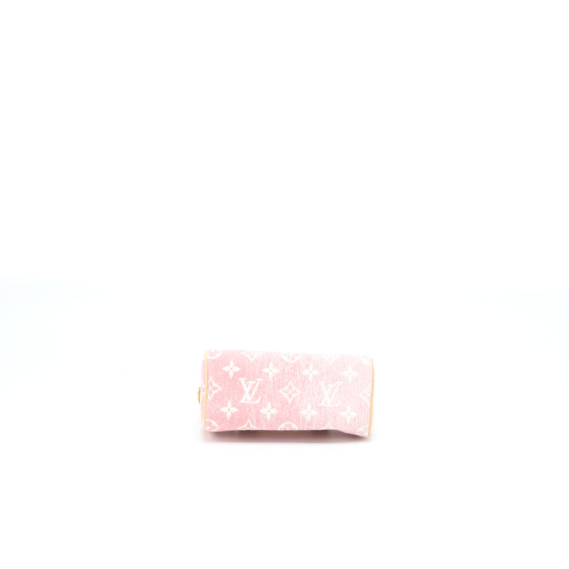 Louis Vuitton Nano Speedy Monogram Jacquard Denim Pink GHW (New Version)