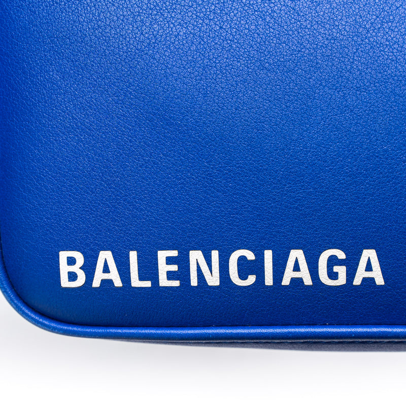 Balenciaga Triangle Duffle Bag Calfskin Blue SHW