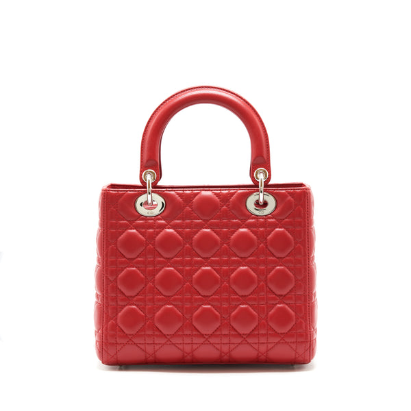 Christian Dior Medium Lady Dior Red SHW