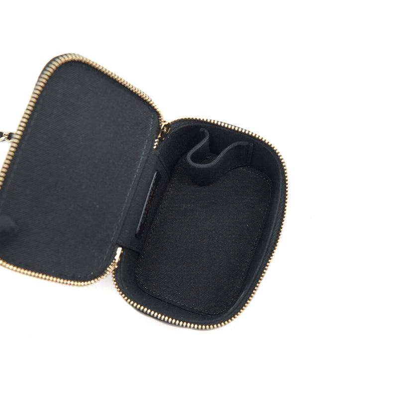 Chanel Top Handle Mini Vanity With Chain Lambskin Black LGHW