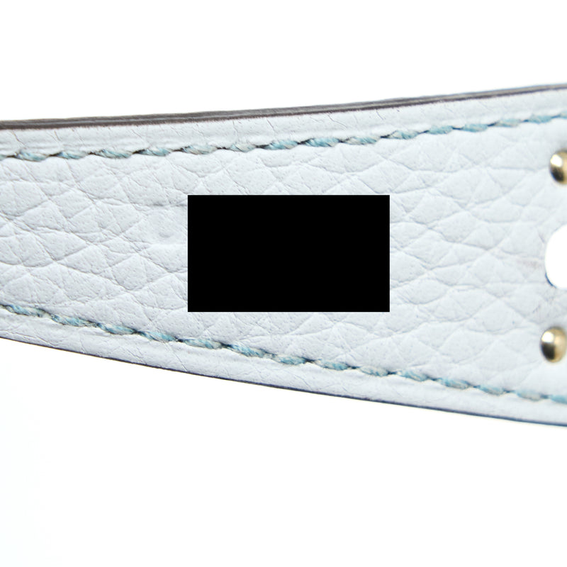Hermes Lindy 26 Clemence Blue Pale SHW Stamp U