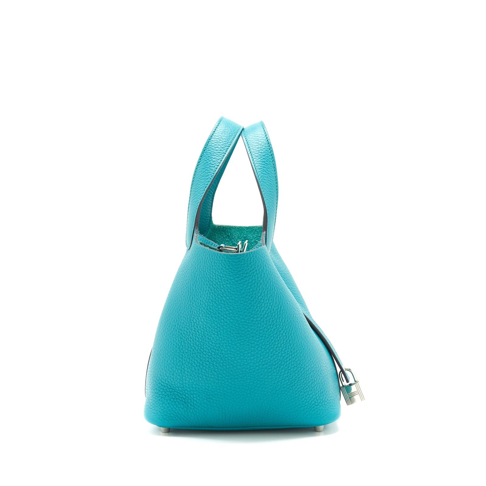Hermes Picotin 18 Lock Bag 7F Blue Paon SHW Stamp A