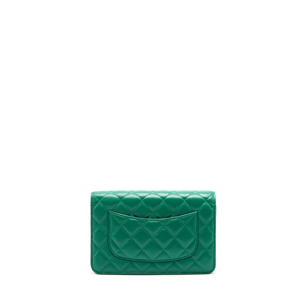 Chanel Classic Wallet On Chain Caviar Green SHW