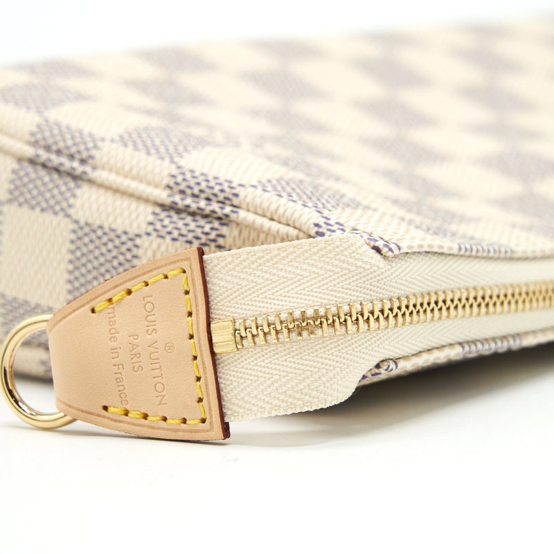 Louis Vuitton Pochette Accessories Damier Azur Canvas GHW