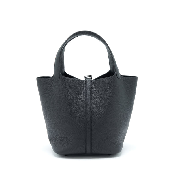 Hermes Picotin 22 Clemence So Black Stamp Z