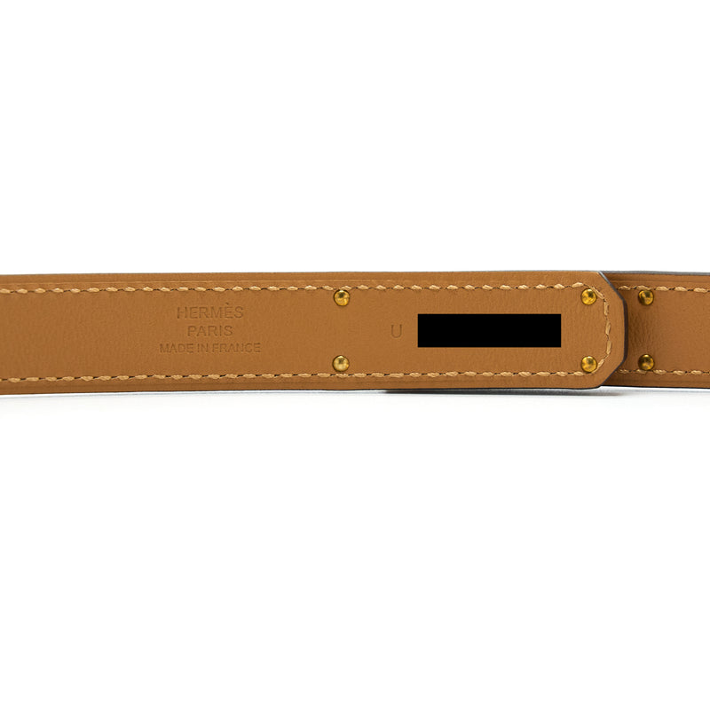 Hermes Kelly 18 Classic Belt Epsom Etoupe RGHW Stamp U