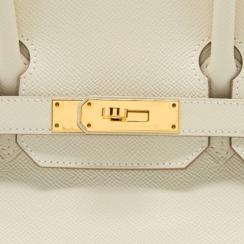 Hermes Birkin 30 Epsom Craie GHW Stamp C