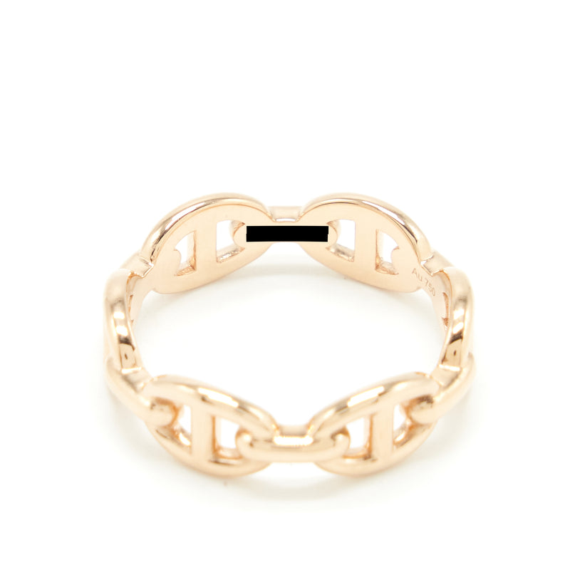 Hermes Size 55 Chaine D’ancre Enchainee Ring, Small Model Rose Gold