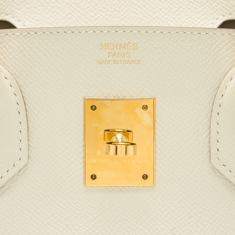 Hermes Birkin 30 Epsom Craie GHW Stamp C