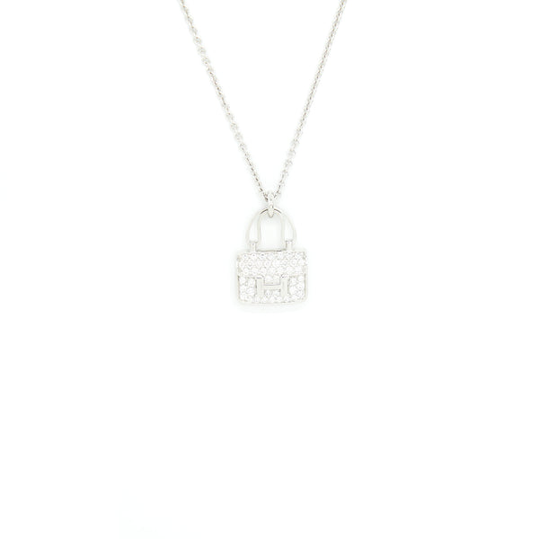 Hermes Amulette Constance Pendant White Gold With Diamonds