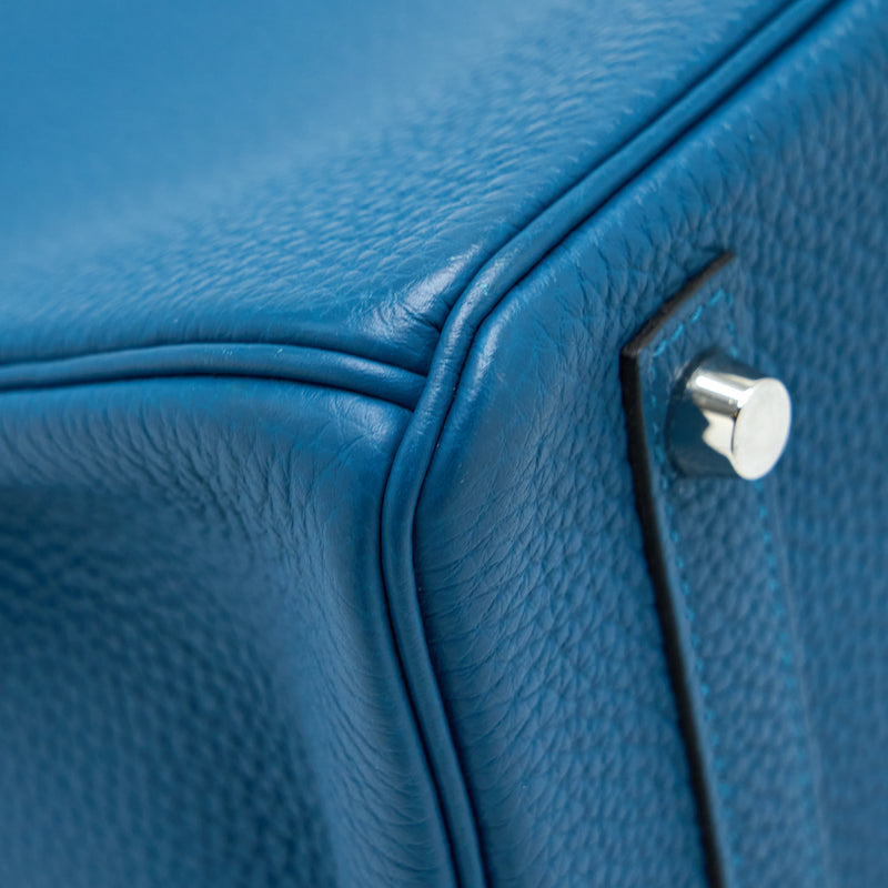 Hermes Birkin 30 Togo S7 Bleu De Galice SHW Stamp T