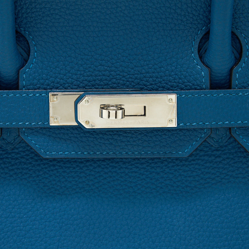 Hermes Birkin 30 Togo S7 Bleu De Galice SHW Stamp T