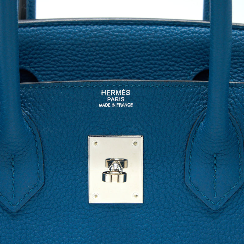 Hermes Birkin 30 Togo S7 Bleu De Galice SHW Stamp T