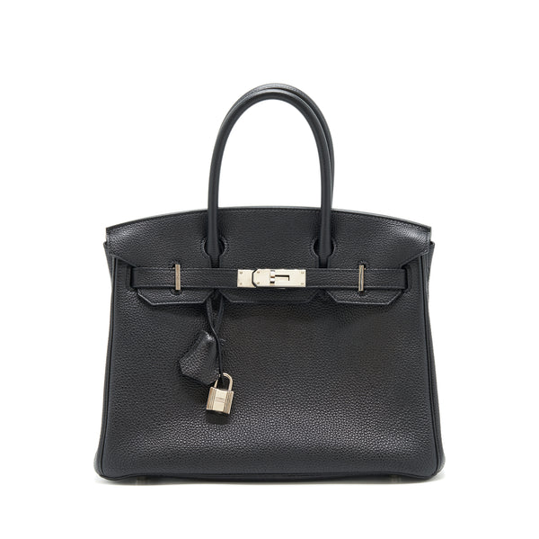 Hermes Birkin 30 Togo Black SHW Stamp T
