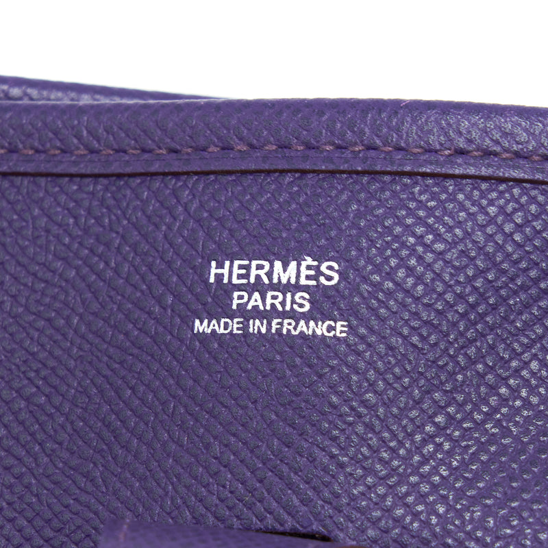 Hermes Evelyne 29 Epsom 9K Iris SHW Stamp X