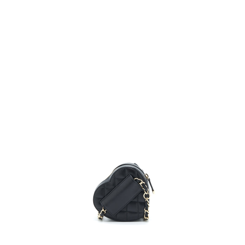 Chanel 22S Heart Belt Bag Lambskin Black LGHW