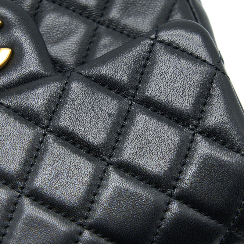 Chanel Pearl Crush Mini Square Lambskin Black Brushed GHW (Microchip)