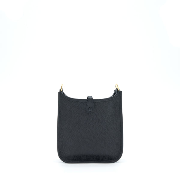 Hermes Mini Evelyne Clemence Black GHW Stamp U