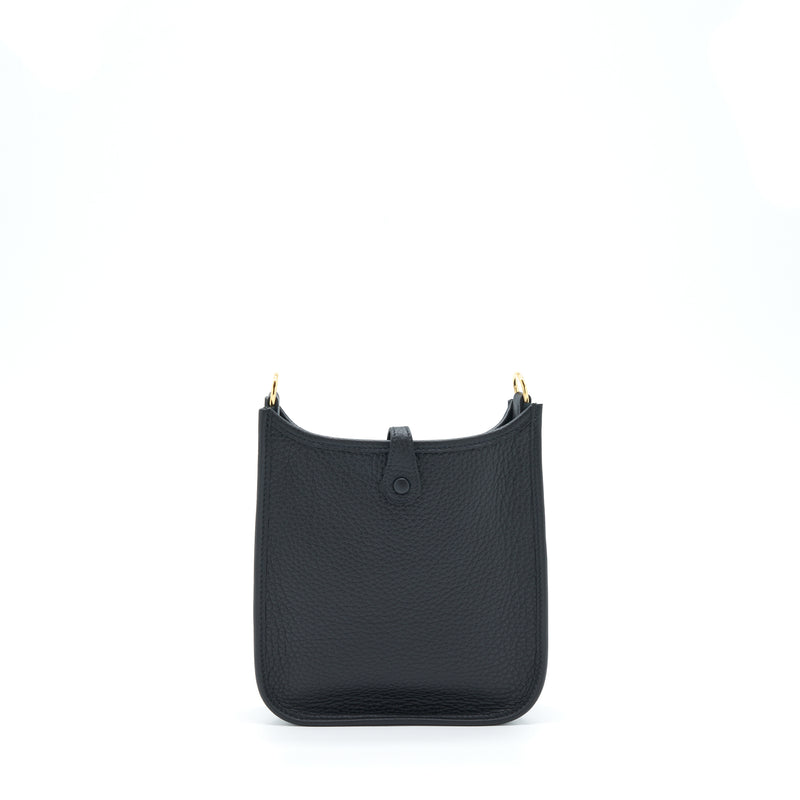 Hermes Mini Evelyne Clemence Black GHW Stamp U