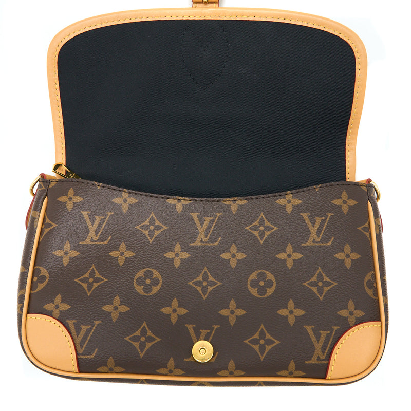 Louis+Vuitton+Diane+Crossbody+Brown+Monogram+Canvas for sale online