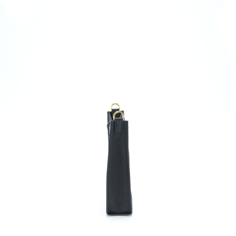 Hermes Mini Evelyne Clemence Black GHW Stamp U
