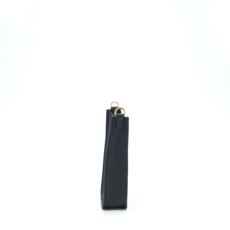 Hermes Mini Evelyne Clemence Black GHW Stamp U