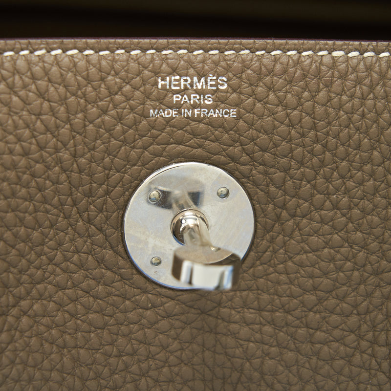HERMES LINDY 26 Bag Etoupe with SHW