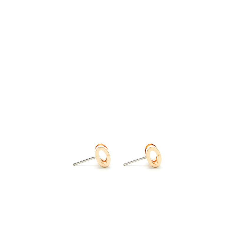 Hermes Mini Pop H Earrings Blanc RGHW