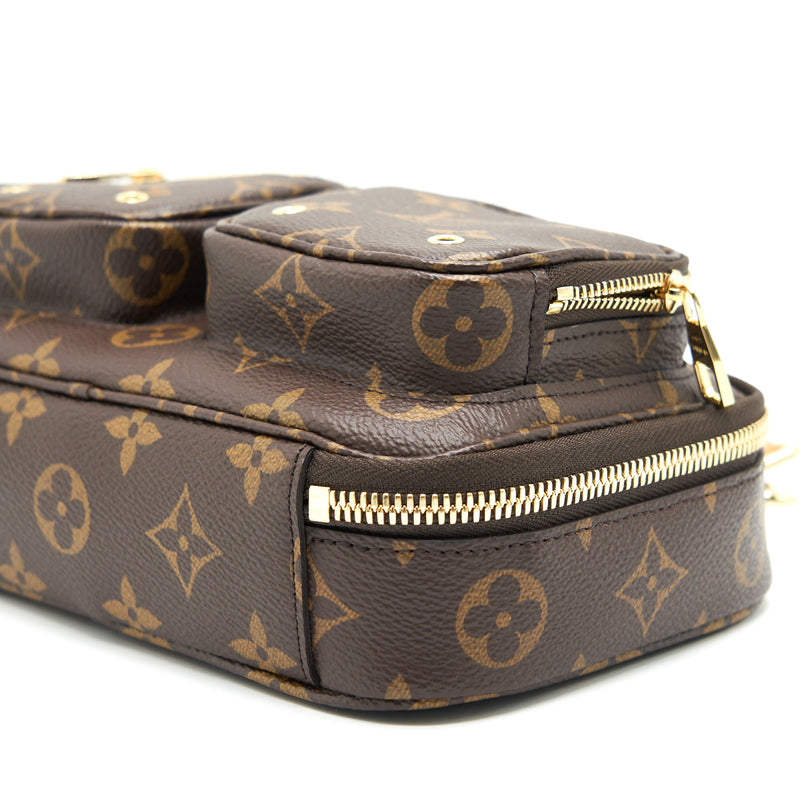 Louis Vuitton Utility Crossbody Monogram Brown in Leather with Gold-tone -  US