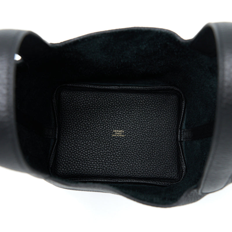 Hermes Picotin 18 Lock Bag Clemence Black GHW Stamp U